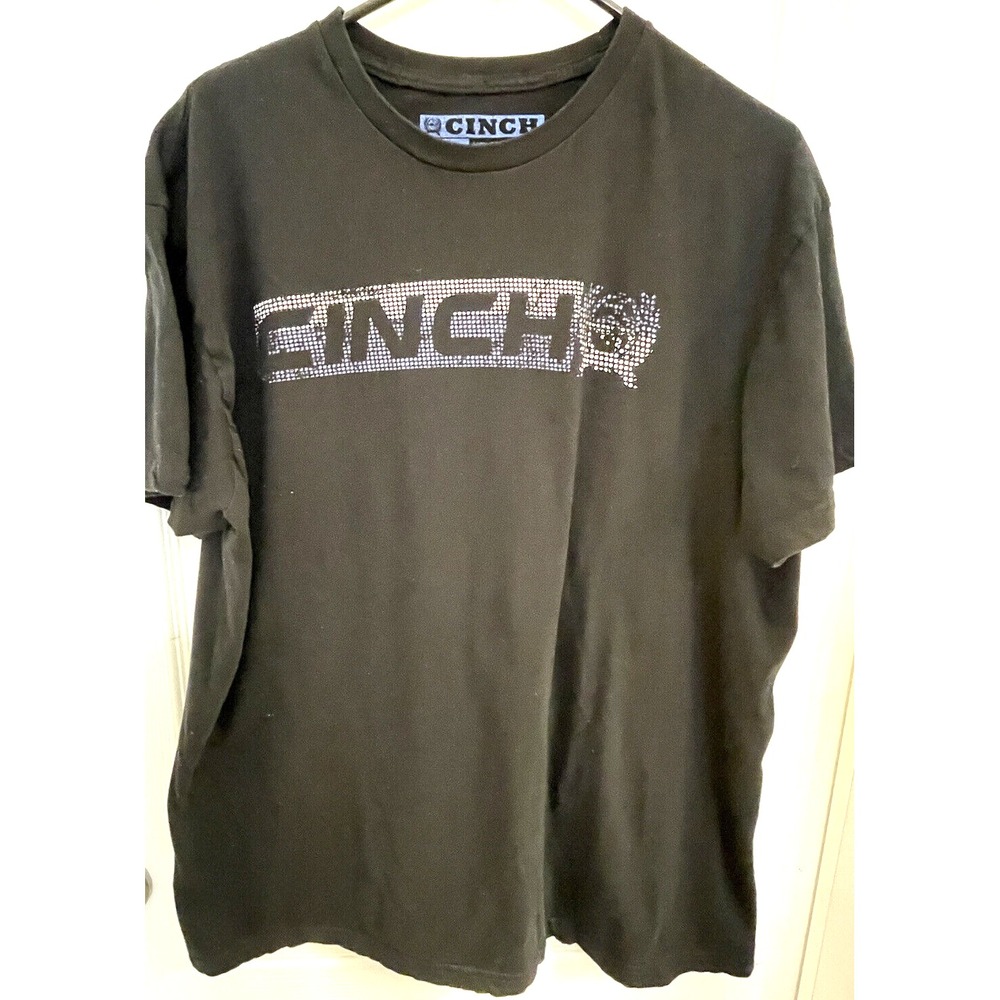 Black Cinch Crew Neck Short Sleeve Shirt Size XL